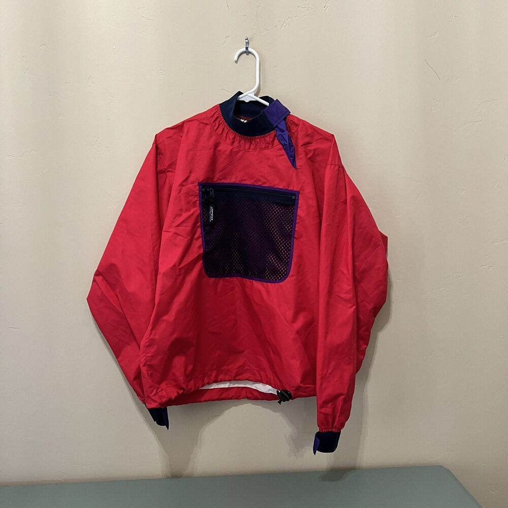 Vtg Red PATAGONIA PADDLING Unisex Kayaking Rafting Mesh Pouch Sz M RARE 90s